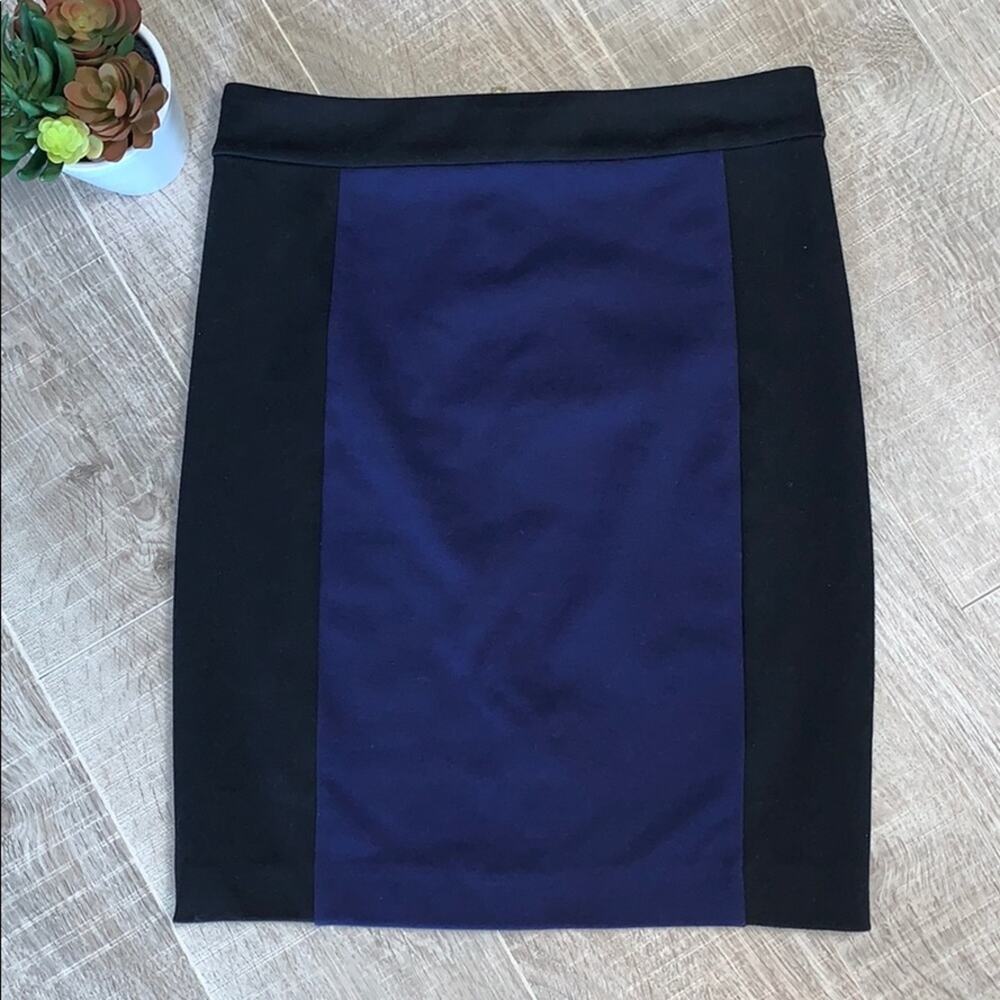 CLUB MONACO Women's Purple Black Colorblock Mini Skirt